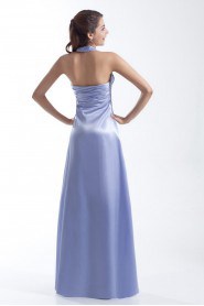 Satin Halter Empire Dress