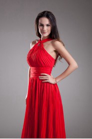 Chiffon Halter A Line Dress