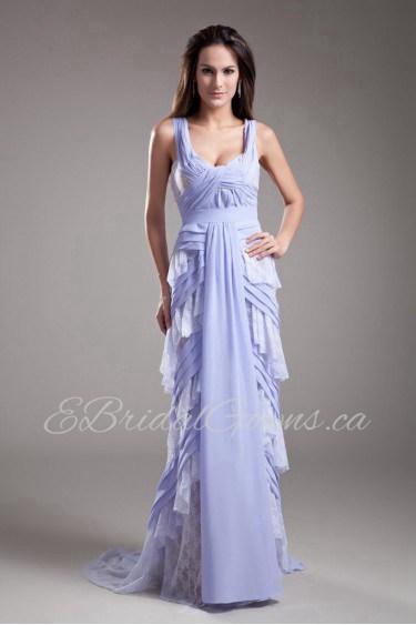 Chiffon Straps Column Dress