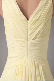 Chiffon V-Neck Column Dress