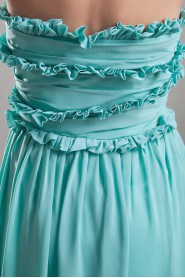 Chiffon Strapless Column Dress