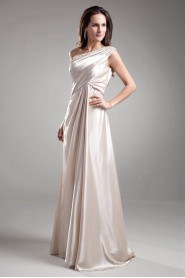 Silk Asymmetrical A Line Dress with Embroidery