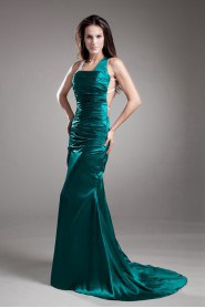 Satin Asymmetrical Sheath Dress