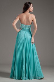 Chiffon Sweetheart Column Floor Length Dress with Sequins