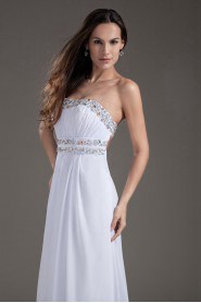 Chiffon Scoop Column Gown with Sequins