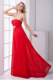 Chiffon Sweetheart Empire Dress with Sash