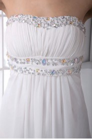 Chiffon Sweetheart Empire Dress with Sequins