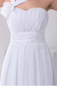 Chiffon Sweetheart Dress with Sash