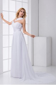 Chiffon Sweetheart Dress with Sash