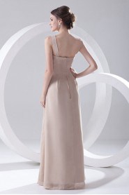 Chiffon One Shoulder Column Dress