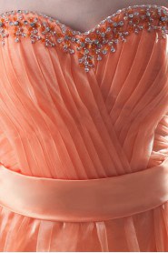 Organza Sweetheart A Line Beaded Dress