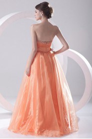 Organza Sweetheart A Line Beaded Dress