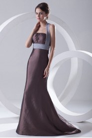 Taffeta Strapless A Line Floor Length Dress with Sash