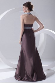 Taffeta Strapless A Line Floor Length Dress with Sash