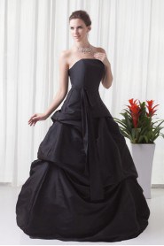 Taffeta Strapless A Line Floor Length Dress