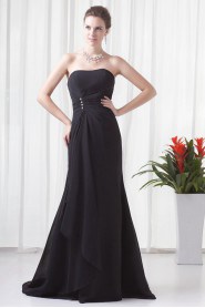 Chiffon Strapless Sheath Dress