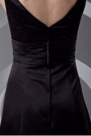 Satin V Neckline Column Dress