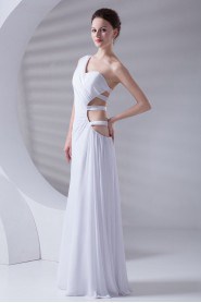 Chiffon One Shoulder Sheath Asymmetrical Dress