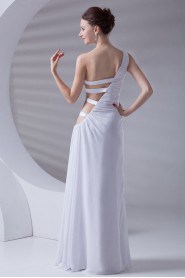 Chiffon One Shoulder Sheath Asymmetrical Dress