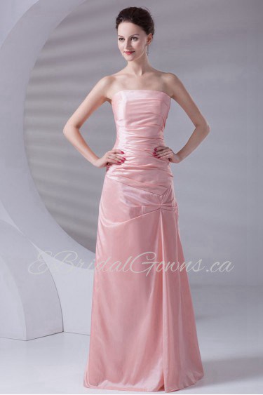 Taffeta Strapless A Line Dress