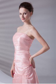 Taffeta Strapless A Line Dress