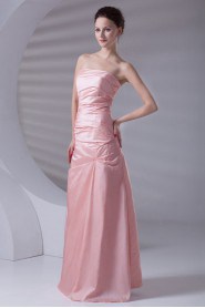 Taffeta Strapless A Line Dress