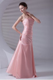 Taffeta Strapless A Line Dress