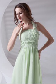 Chiffon Halter Column Dress