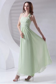 Chiffon Halter Column Dress