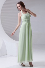 Chiffon Halter Column Dress