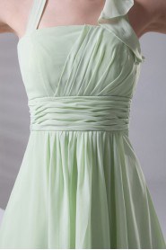 Chiffon Halter Column Dress