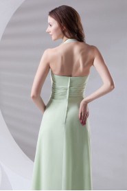 Chiffon Halter Column Dress