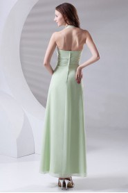 Chiffon Halter Column Dress