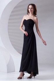 Chiffon Sweetheart Sheath Ankle-Length Dress