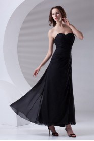 Chiffon Sweetheart Sheath Ankle-Length Dress