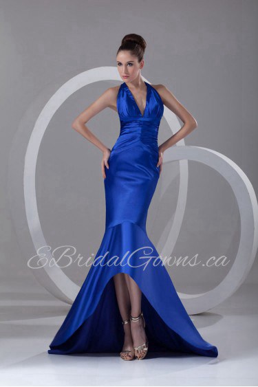 Satin V-Neck Mermaid Dress