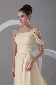 Chiffon Asymmetrical Column Dress