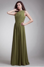 Chiffon Asymmetrical Column Dress