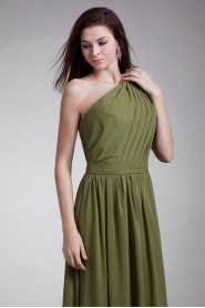 Chiffon Asymmetrical Column Dress