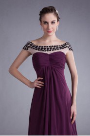 Chiffon Portrait Column Dress