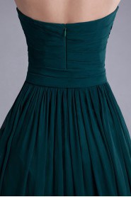 Chiffon Strapless A Line Dress with Sash