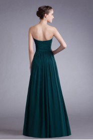 Chiffon Strapless A Line Dress with Sash