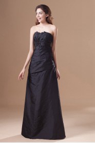 Taffeta Scallop A Line Dress with Directionally Ruched Bodice