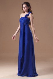 Chiffon One Shoulder Column Dress