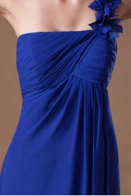 Chiffon One Shoulder Column Dress