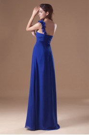 Chiffon One Shoulder Column Dress