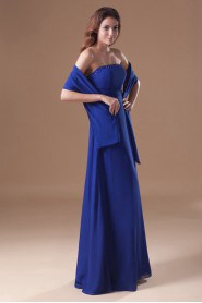 Chiffon Strapless Column Dress with Sequins