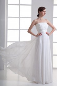 Chiffon Strapless Empire Gown with Sash