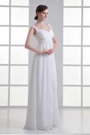 Chiffon Straps Empire Gown with Sash