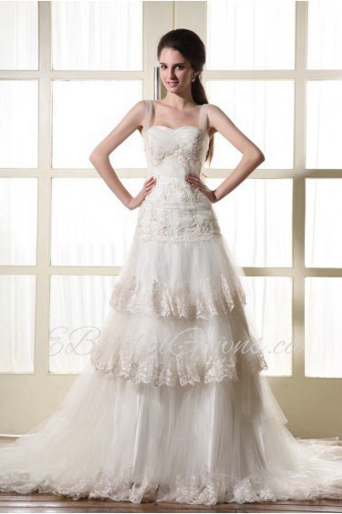 Tulle Sweetheart A-Line Dress with Embroidery 